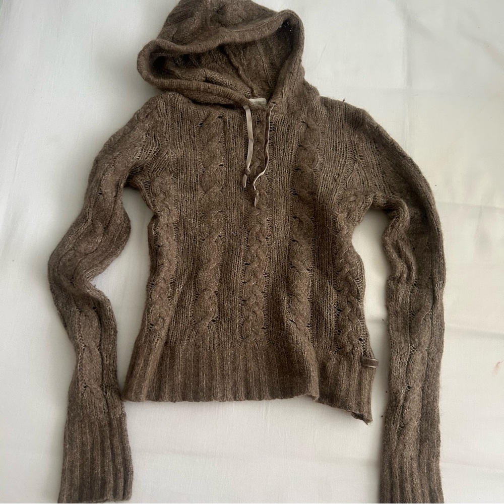 Cozy Brown Cable Knit Women's Sweater